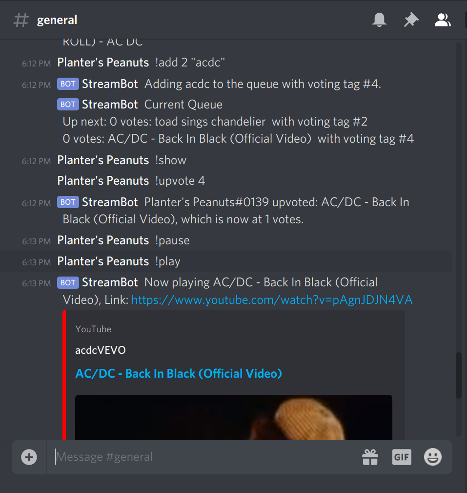 Screenshot of Streambot